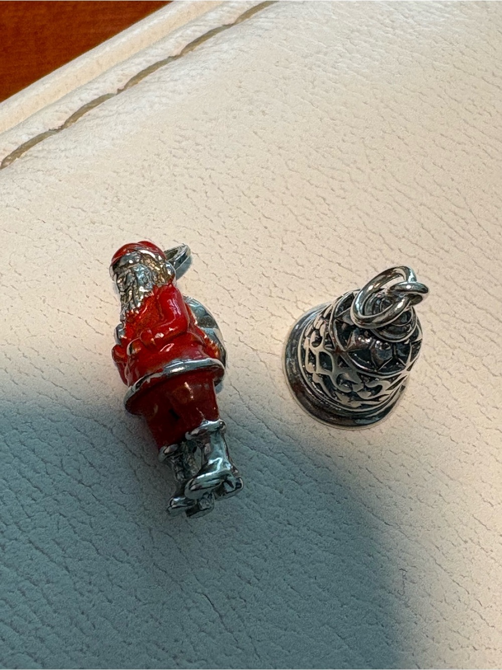 Silver and Red Santa Charm Pendant - Unbranded